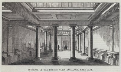 Interno della London Corn Exchange, Mark-Lane da English School
