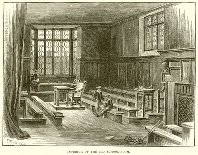 Interno della vecchia aula da English School
