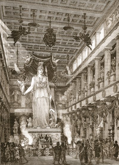 Interno del Partenone, restaurato da English School