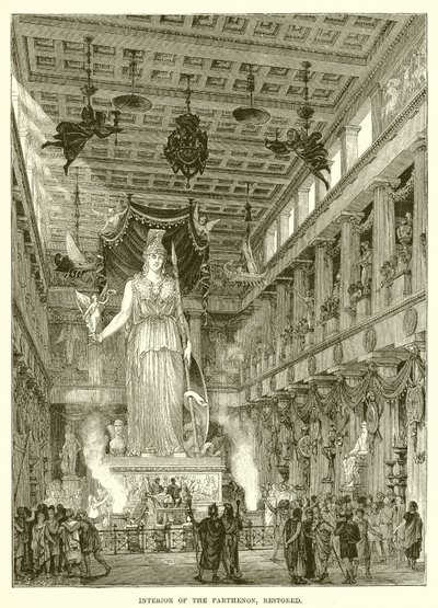 Interno del Partenone, restaurato da English School