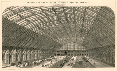 Interno della stazione ferroviaria di St Pancras - Midland Railway da English School