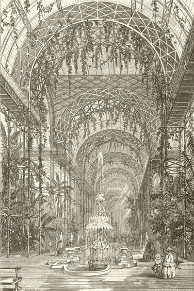 Vista interna del Crystal Palace, Sydenham da English School