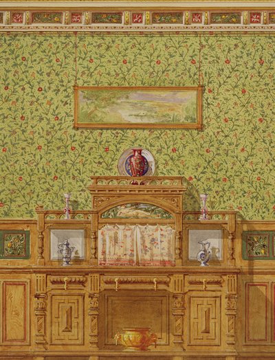 Interno con credenza, c.1870 da English School