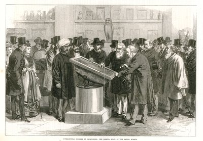 Congresso Internazionale degli Orientalisti che esaminano la Stele di Rosetta al British Museum da English School