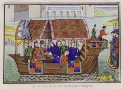 Incontro sul Tamigi tra re Riccardo II e gli insorti da English School