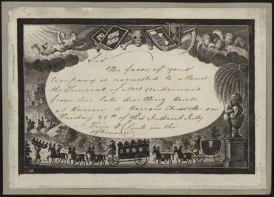 Invito a partecipare al funerale della signora Underwood da English School