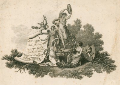 Invito alla cena del Lord Mayor alla Mansion House, Londra, 11 aprile 1803 da English School