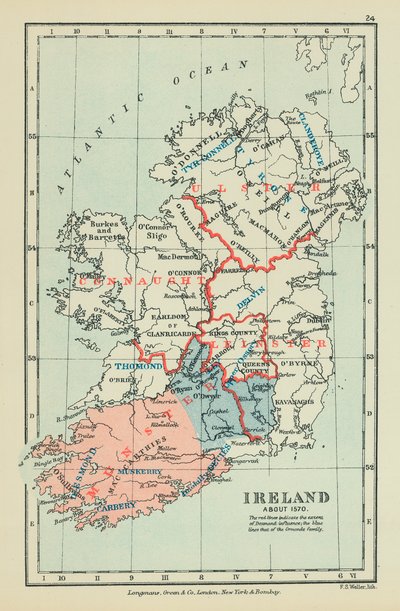 Irlanda (litografia a colori) da English School