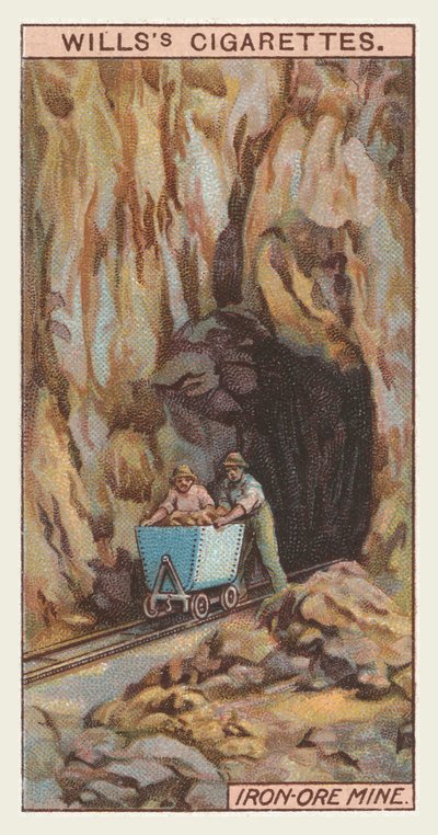 Miniera di minerale di ferro (cromolitografia) da English School