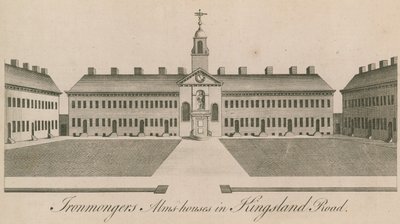 Case di beneficenza degli Ironmongers su Kingsland Road da English School
