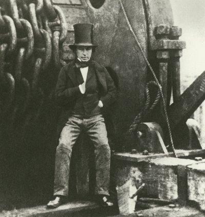 Isambard Kingdom Brunel, ingegnere, durante la costruzione del Great Eastern da English School