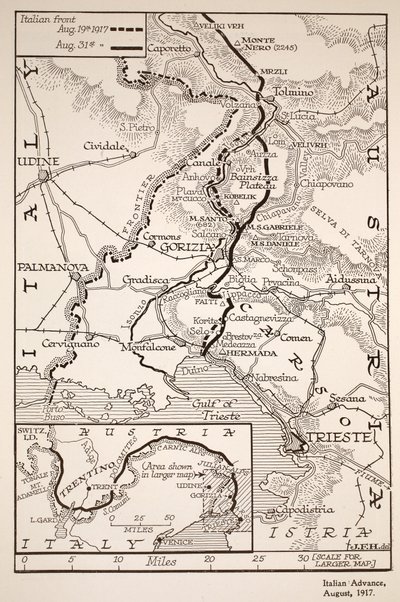 Avanzata italiana, agosto 1917 da English School