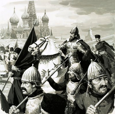 Ivan, Zar di Russia, dimostrò il suo valore in battaglia contro i Tartari da English School