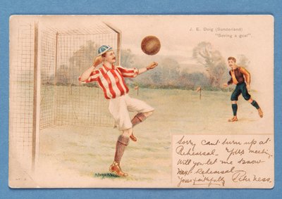 J.E. Doig (Sunderland) Salva un Goal da English School