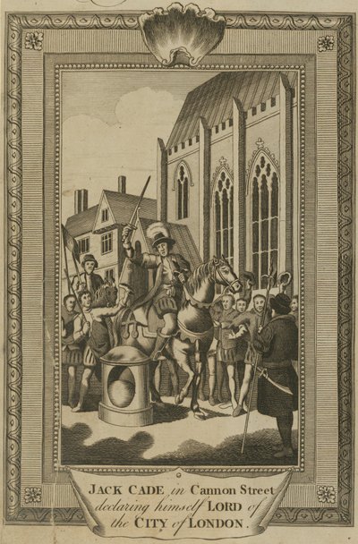 Jack Cade in Cannon Street dichiarandosi Signore della Città di Londra da English School