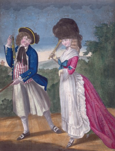 Jack Oakham lancia un segnale per un fidanzamento, 1781 da English School