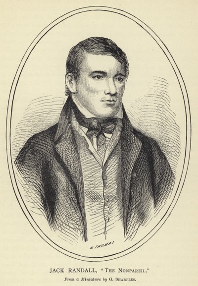 Jack Randall, The Nonpareil, da una miniatura di G Sharples da English School