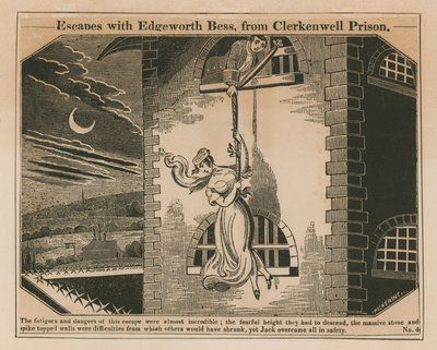 Jack Sheppard fugge con Edgeworth Bess dalla prigione di Clerkenwell da English School