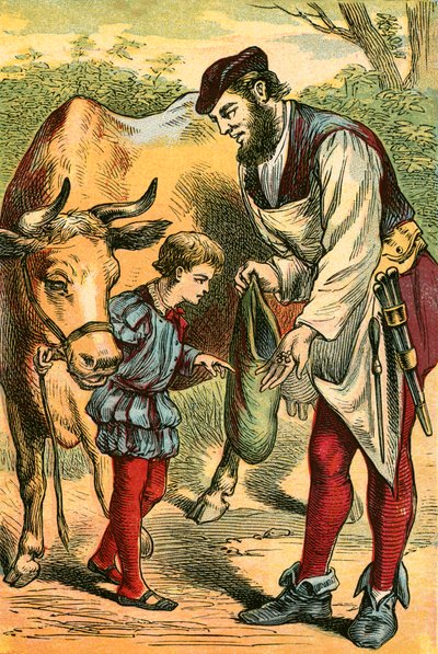 Jack vende una mucca per alcuni fagioli da English School