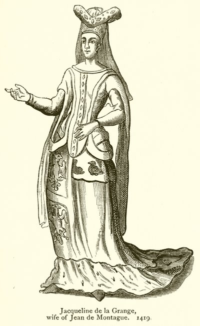 Jacqueline de la Grange, moglie di Jean de Montague. 1419 da English School