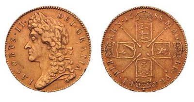 Cinque Ghinee di Giacomo II, 1688 da English School
