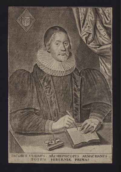James Ussher, clero protestante irlandese (incisione) da English School