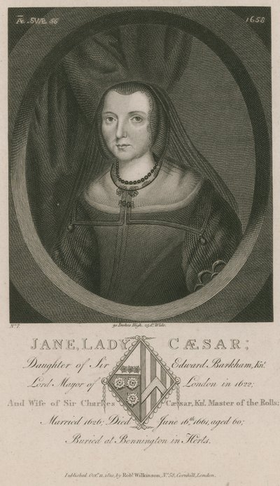 Jane, Lady Caesar, figlia di Sir Edward Barkham da English School