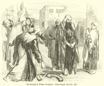 Il giogo di Geremia spezzato, Geremia, xxviii, 10 da English School