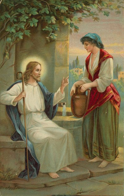 Gesù Cristo e la donna di Samaria da English School