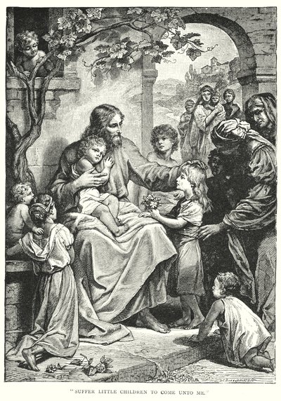 Gesù Cristo e i bambini (incisione) da English School