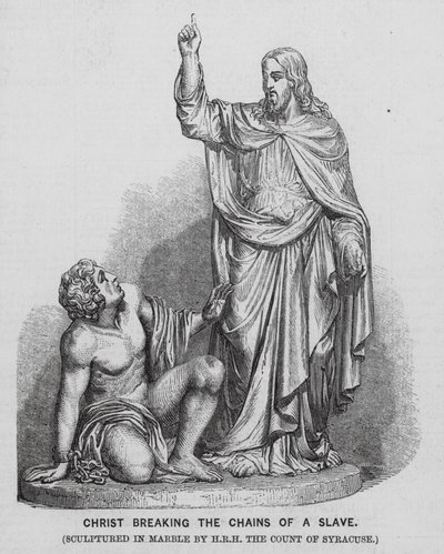 Gesù Cristo spezza le catene di uno schiavo da English School