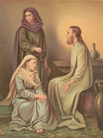 Gesù Cristo nella casa di Marta e Maria da English School