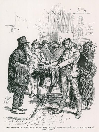 Commercianti ebrei in Petticoat Lane da English School