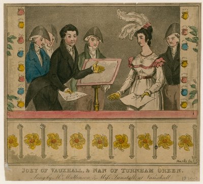 Joey di Vauxhall e Nan di Turnham Green, cantata da Mr Mattiason e Miss Turnstall ai Giardini di Vauxhall da English School