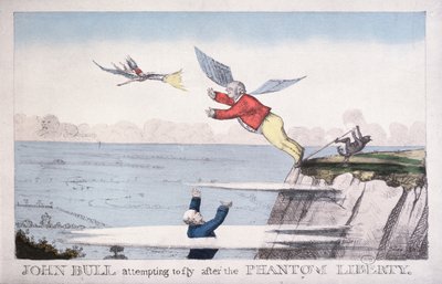John Bull che tenta di volare dopo il Fantasma della Libertà da English School