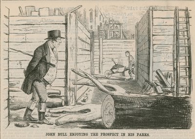 John Bull che gode della vista nei suoi parchi da English School