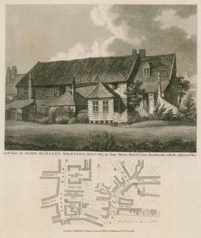 Casa di riunione di John Bunyan, Zoar Street, Gravel Lane, Southwark da English School