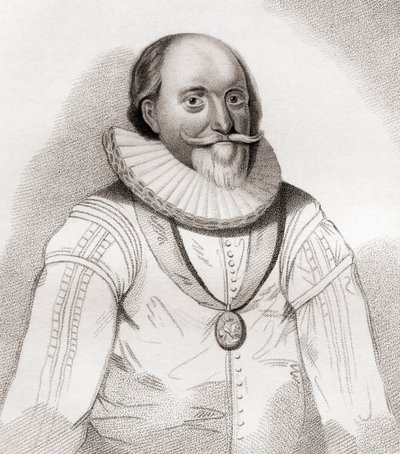 John Erskine, 2°/19° Conte di Mar, c.1558-1634. Politico scozzese. Da Iconographia Scotica o Ritratti di Persone Illustri di Scozia, pubblicato nel 1797. da English School