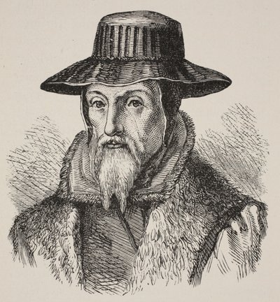 John Foxe, illustrazione da The Church of England: A History for the People di H.D.M. Spence-Jones da English School