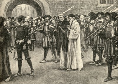 John Frith (1503-33) che va al martirio da English School