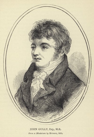 John Gully, Esquire, MR, da una miniatura di Hudson, 1815 da English School