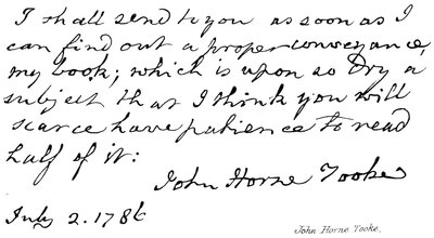 John Horne Tooke da English School