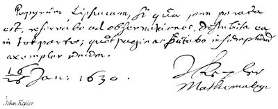 Giovanni Keplero da English School