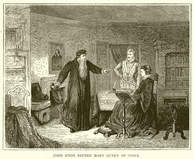 John Knox davanti a Maria, Regina di Scozia da English School