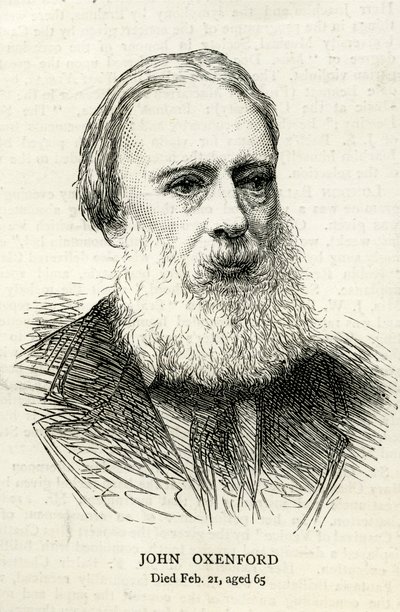 John Oxenford (1812-77) illustrazione da The Graphic 1877 da English School