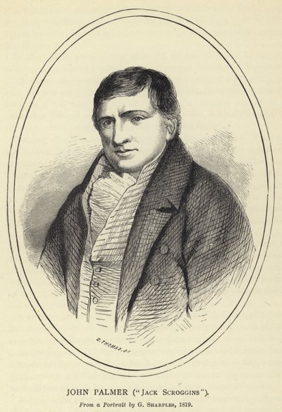 John Palmer, Jack Scroggins, da un ritratto di G Sharples, 1819 da English School