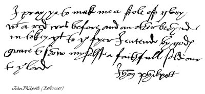 John Philpott, Riformatore da English School