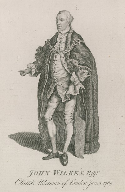 John Wilkes, eletto consigliere di Londra, 2 gennaio 1769 da English School