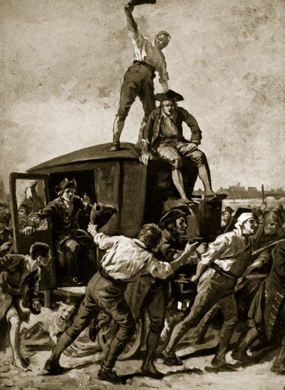 John Wilkes rilasciato dalla folla di Londra, 1768, illustrazione da Hutchinsons Story of the British Nation da English School