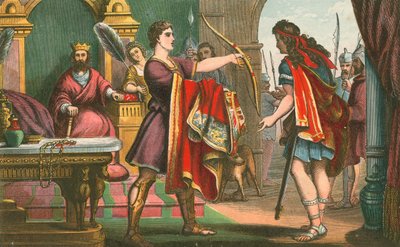 Gionata che dà la sua spada a Davide da English School